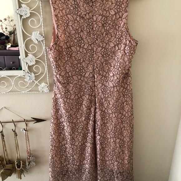 Beautiful Pink/Blush lace high-lo dress - Picture 5 of 8
